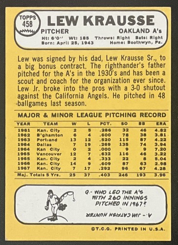 Set Builders: 1968 Topps 400-599 VG/EX & better, no creases, FREE shipping - Picture 157 of 374