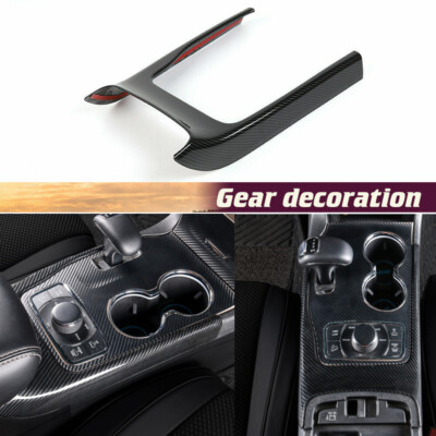 Interior Gear Shift Panel Cover Trim for Jeep Grand Cherokee 14-20 Carbon Fiber