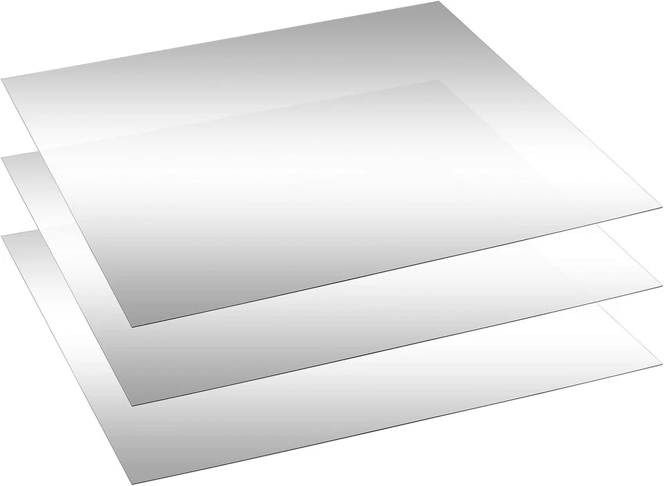 Vidro espelhado bidirecional acrílico durável, pacote com 3 - Ideal para espelhos infinitos - Imagem 3 de 4