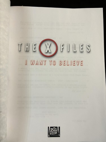 Fox™ THE X-FILES Largometraje Guión FIGHT THE FUTURE / I WANT TO BELIEVE Serie - Imagen 6 de 7