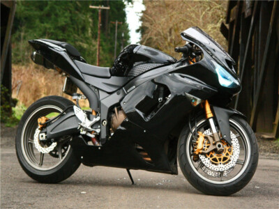 Fit for 2005 2006 Kawasaki Ninja ZX-6R 636 Glossy Black ABS Injection Fairing