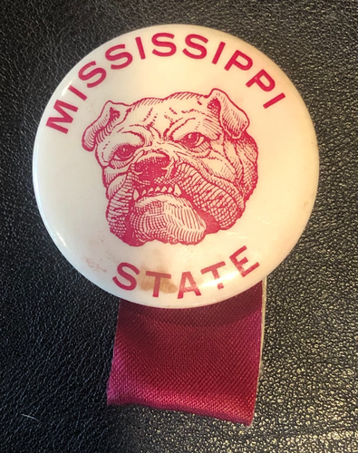 Mississippi State University Bulldogs NCAA VINTAGE SEC College Button Pinback
