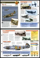 YAK-3 #11 Other WWII Aircraft Of The World Fold-Out Card