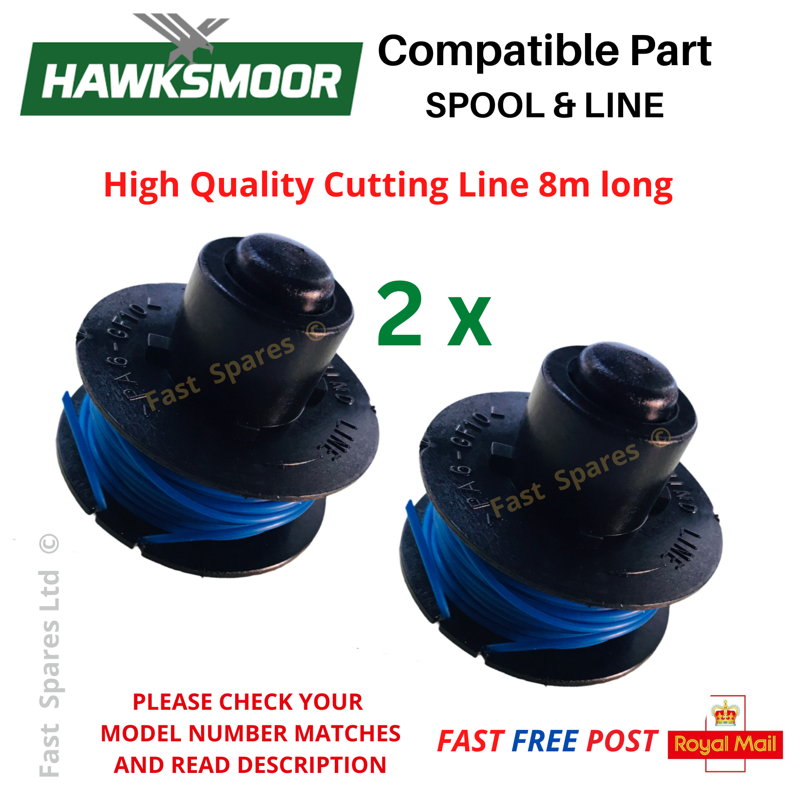 Hawksmoor 18V 26cm Cordless Trimmer Spool & Line ST19042 (95074) FAST