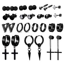 14 Aretes De Hombre Para Ninas Ninos Mujer Modernos Arete Cruz Cristian Pantalla