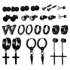 14 Aretes De Hombre Para Ninas Ninos Mujer Modernos Arete Cruz Cristian Pantalla