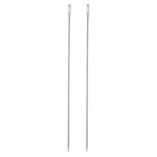 2Pcs Long Hand Sewing Needles, 12" Length Duty Large Eye Needle for Sewing