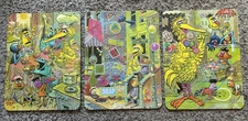 Vintage Sesame Street Tray Puzzles Illustrated Signed JACK DAVIS Lot Of 3
