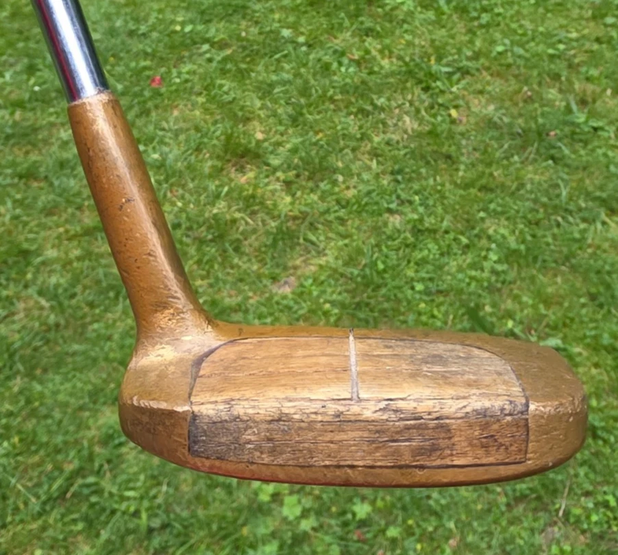 Matzie Velvet-Touch Custom Putter WDY-210 aus Messing-Holz - Vintage Putter USA