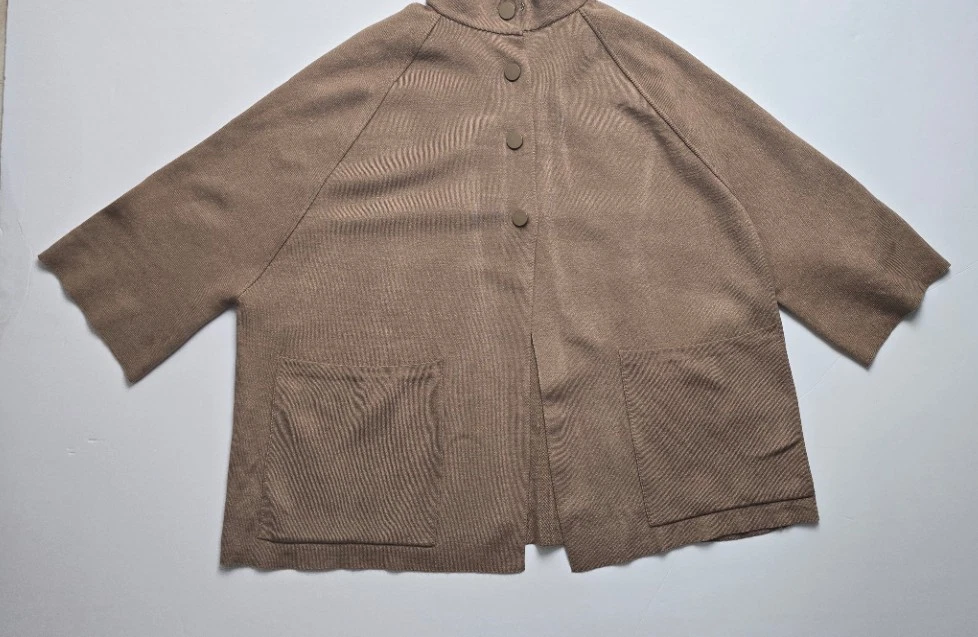 NWT Doowell Brown Poncho Sweater Size XL