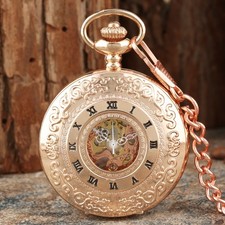 Men's Mechanical Pocket Watch with Pendant Chain Fob Watches Christmas Gifts