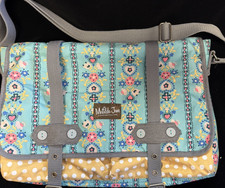 Matilda Jane Whimsical Floral Polka Dot Tote Messenger Diaper Strap Many Pockets
