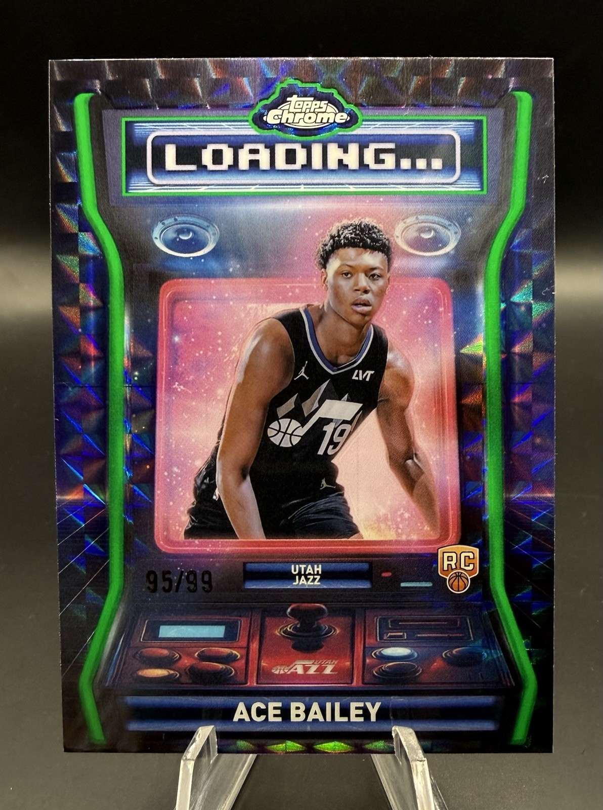 2025-26 Topps Chrome - Ace Bailey Loading Green Geometric/99 Rookie