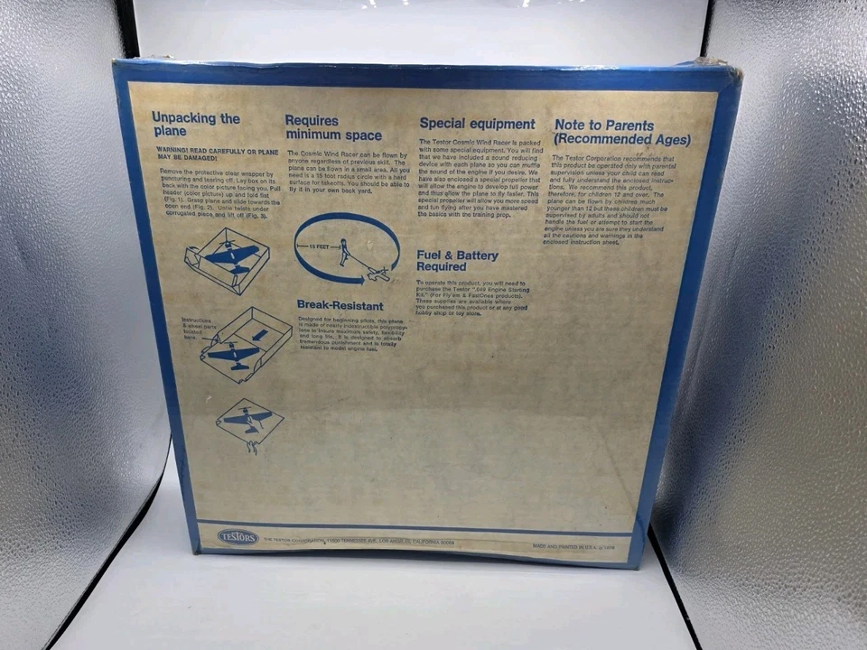 Testors Cosmic Wind Racer .049 Control Line Airplane New 1976 USA Colorway Rare - Image 2 of 4