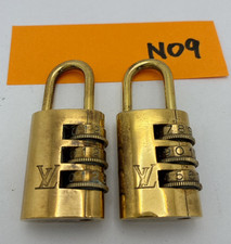 Louis Vuitton Padlock Keys 2Set Brass Gold Accessories lock form Japan No9