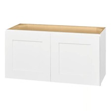 Hampton Bay Avondale 30" x 12" x 15" Shaker Wall Bridge Cabinet - Alpine White