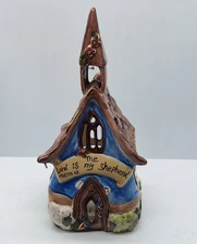 Blue Sky Clayworks Church Tealight Holder The Lord is my Shepherd  Goldminc