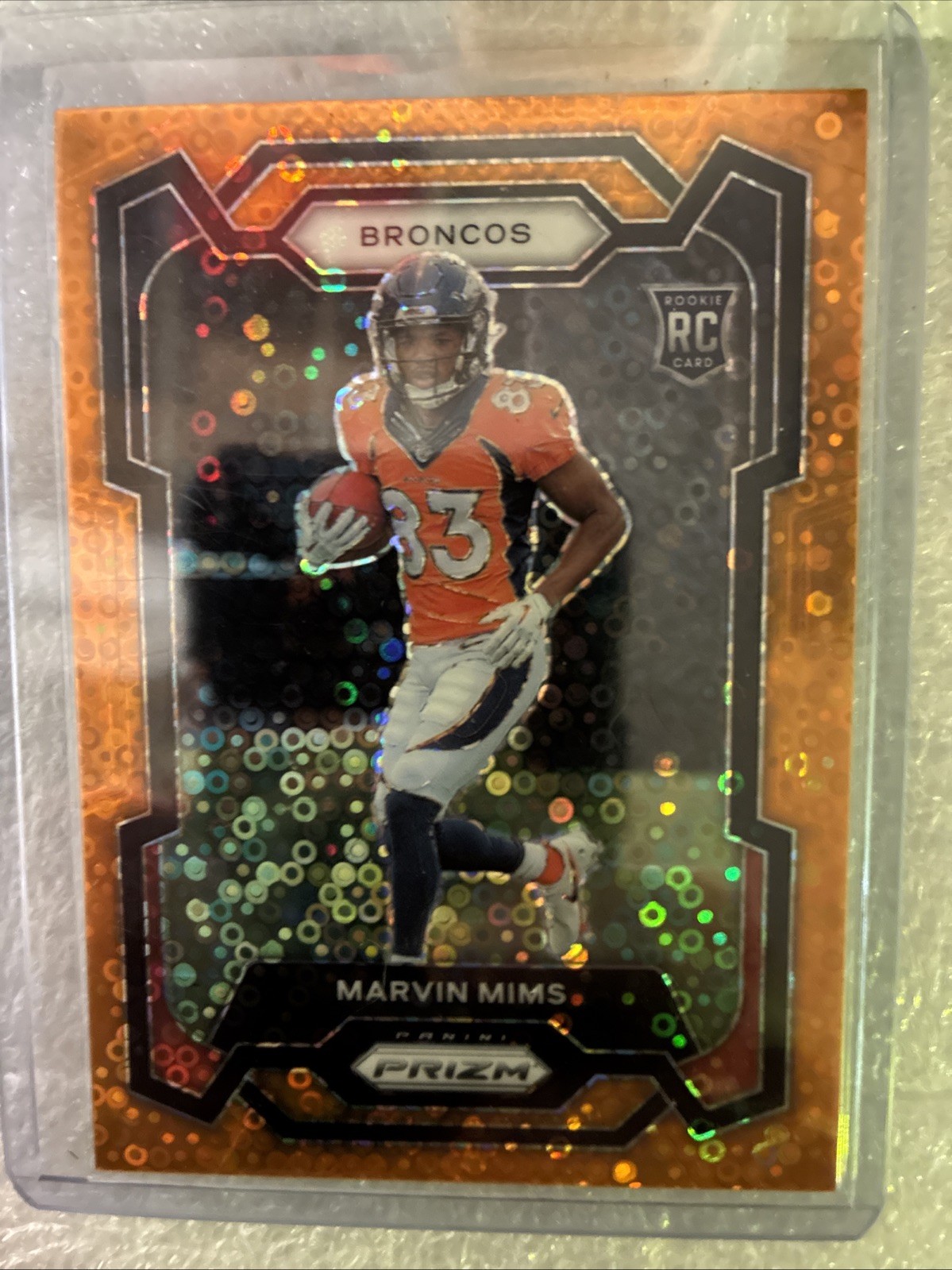 2023 Panini Prizm Marvin Mims Orange Disco RC Denver Broncos Rookie #327