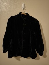 Vintage Grandazia by glendit black faux fur coat