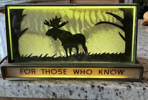 Vintage BUDWEISER Beer For Those Who Know - MOOSE -Cash Register Lighted Sign