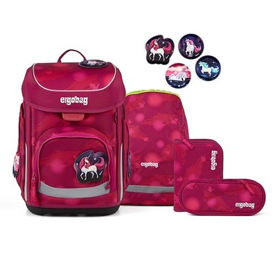 Schulranzen Mädchen Ergobag CUBO MondzauBär 5-teiliges Set Schultasche