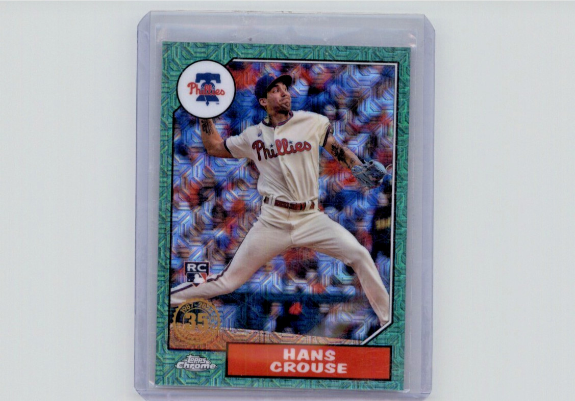 2022 Topps Series 2 - Mojo Hans Crouse #T87C2-97 Green Refractor /99 (RC)