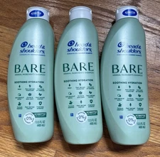 Head & Shoulders BARE Soothing Hydration Dandruff Shampoo 13.5 oz LOT OF 3 NEW