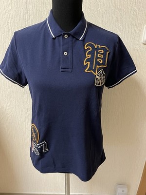 Ralph Lauren Damen Polo Shirt Kurzarm Größe M Classic Fit Blau
