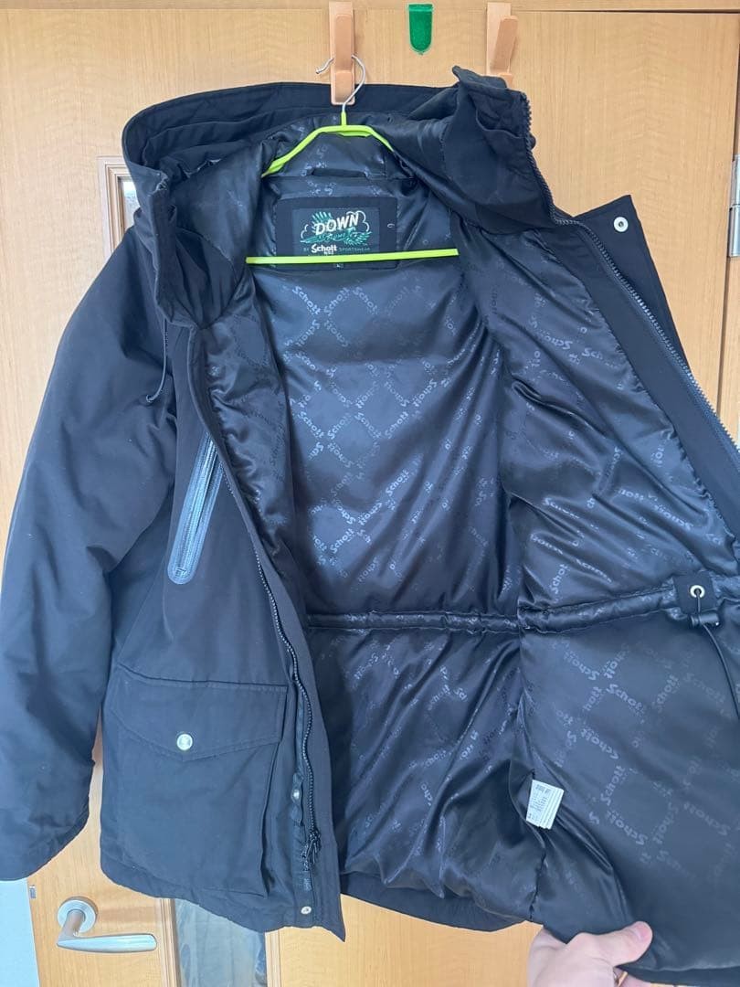 Schott Down Jacket Black Size L - image 3