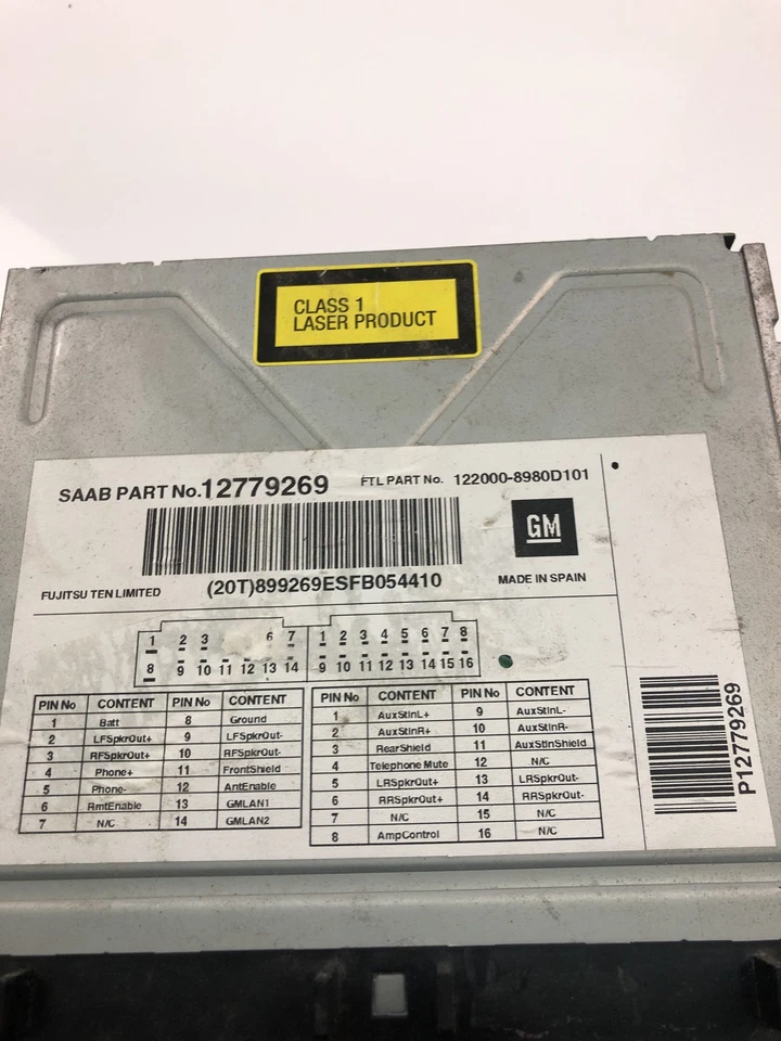 SAAB 9-3 YS3F Musik-Player ohne GPS 12779269 2007 26860429 - Bild 4 von 4