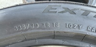 ONE BRAND NEW 335/30ZR18 102Y Continental ExtremeContact Sport ONE BRAND NEW 335/30ZR18 102Y Continental ExtremeContact Sport