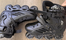 LIKU Men's Inline Skates Black EU 45/46 UK 10/11 CM 29/30 Adjustable Multi-Wheel