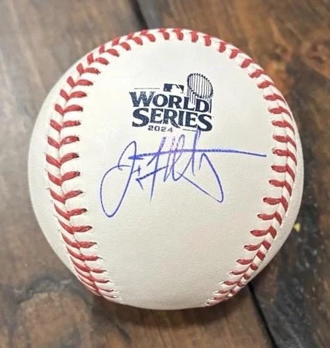 Jack Flaherty Signed Rawlings 24 World Series Baseball Dodgers Beckett Witnessed