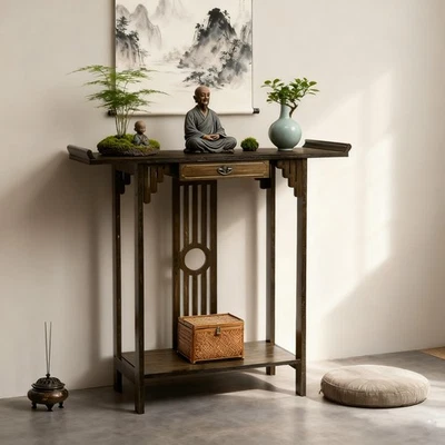 Konsolentisch 82 cm Eingangstisch Sofatisch für Wohnzimmer Eingang mit Schublade - Bild 1 von 4