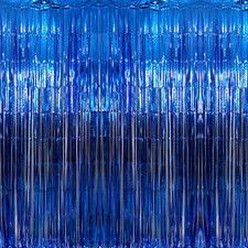 3.2 Ft X 9.8 Ft Metallic Tinsel Foil Fringe Curtains Party Photo Backdrop Party