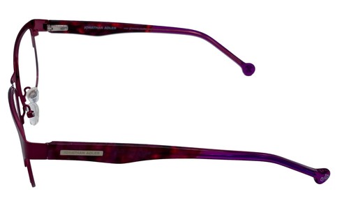 Jonathan Adler Mens Rectangle Red Metal Eyewear Stainless Steel Metal Frame 55mm - Picture 4 of 12