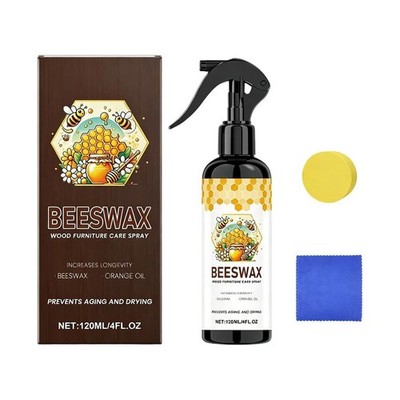 Natural Beeswax Wood Polish Spray Furniture Floor Scratch Remover