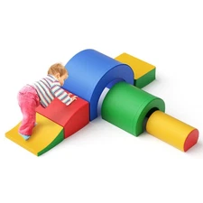 5 PCS Crawl Activity Play set Soft Lightweight Foam Climbing Blocks for Toddlers