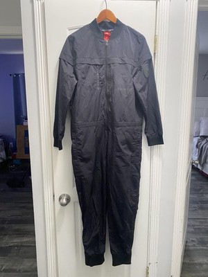 Nike Air Jumpsuit Mens Medium Full Zip Flight Suit Coveralls Black  943697-010