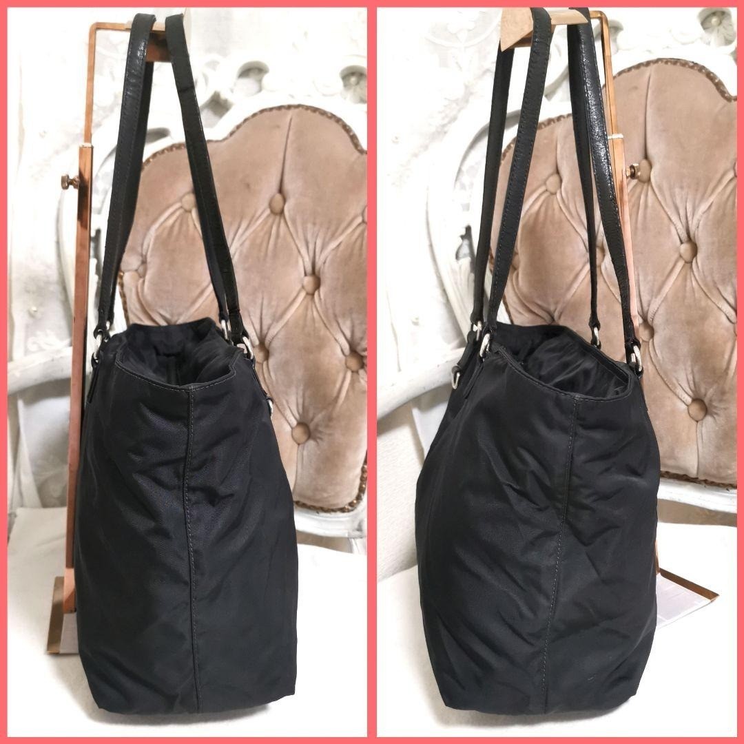 PRADA Large Triangular Logo Shoulder Bag Tote Nyl… - image 4