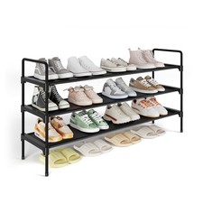 Kitsure Shoe Rack - 3-Tier Long Shoe Organizer with Handles  Non-Slip Feet, ...