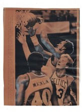 Larry Bird Boston Celtics Original 1982 AP Laser Photo vs Atlanta Hawks