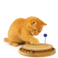 Cat Scratching Pads Natural Sisal Toy Play Balls 12.5x12.5x3 Inch Scratcher