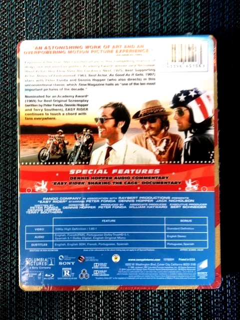 Dennis Hopper's EASY RIDER-1969 (Pop Art Blu-Ray Steelbook) W/ Features NEW OOP - Image 2 of 2