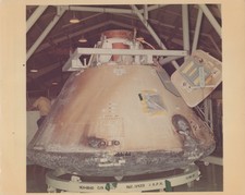 Apollo 6 command module recovery inspection 1968 - Original NASA Photo