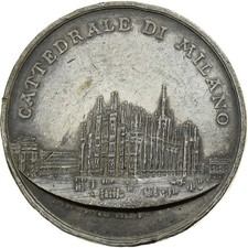 [#397780] Italy, Medal, Cattedrale di Milano, 1867, Tin-Zinc, EF