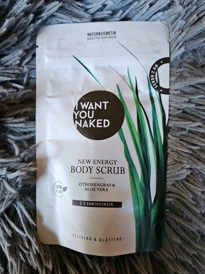 I Want You Naked  ''New Energy Body Scrub''  90 gr  Zitronengras & Aloe Vera  Neu!