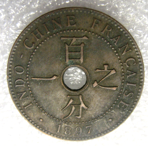 Moneta Indocina Francese 1897 1 centesimo, VF, km8