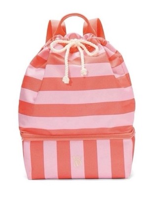 Victoria Secret Pink & Coral Striped Logo Cooler Bottom 