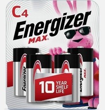 Energizer MAX C Batteries, Premium Alkaline C Cell Batteries